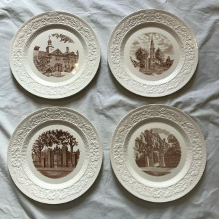 Brown University Set of 8 Rare Wedgwood Commemorative Plates,  Exc. 3