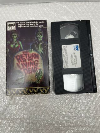 Rare 1984 Oop Vhs Tape - The Return Of The Living Dead Hbo Video Horror Film