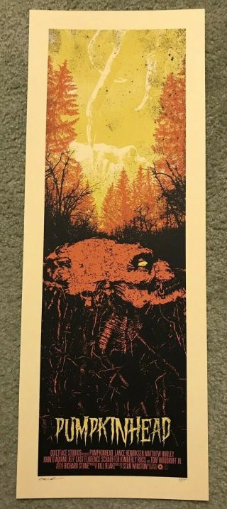 Pumpkinhead Lance Henriksen Horror Movie Art Print Poster Mondo Qfschris Rare