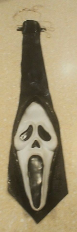 Vintage Scream Ghostface Mask Tie Easter Unlimited Rare 22.  5 " Halloween