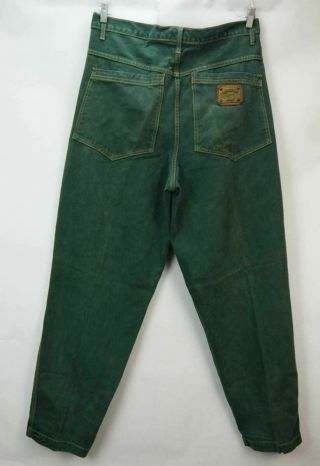 Vintage Karl Kani Jeans Brass Plate Green Rare Size 36 X 34