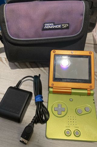 Nintendo Gameboy Advance Sp Shrek Lime Orange Ags - 001 Hand - Held System Rare
