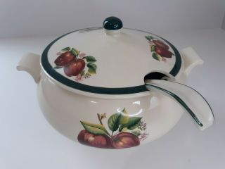 Very Rare Vintage China Pearl Apple Casuals Soup Tureen With Lid & Ladle
