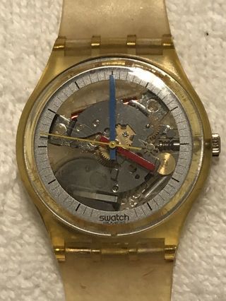 Vintage Rare 80’s Swatch Watch Jellyfish Gk100 Collectible