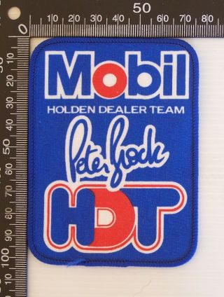 Rare Vintage Mobil Holden Dealer Team Peter Brock Hdt Souvenir Embroidered Badge