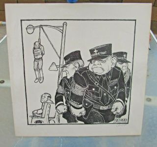 Ron Cobb Rare Vintage Lithograph Draft Dodger 1967 Signed/numbered 7 Of 100
