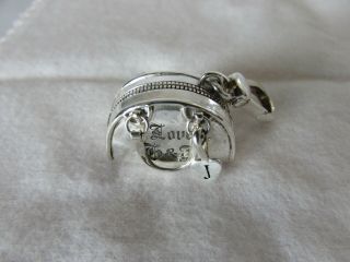 Juicy Couture Sterling Silver 925 Bowler Bag Charm 2007 Rare Opens G & P