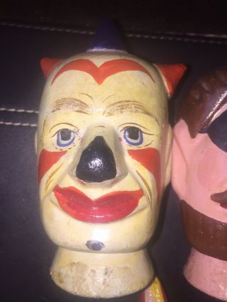 Rare Antique/Vintage Carved Wooden Puppet Heads and Made Punch & Judy Ornaments 2