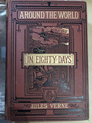 Vintage Rare,  Jules Verne,  Around The World In Eighty Days 1890