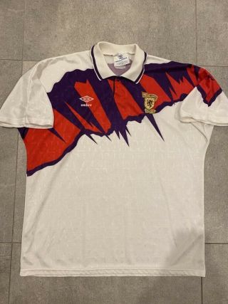 Rare Scotland Umbro 1991 - 1993 Football Shirt Large Mens Repli Kit