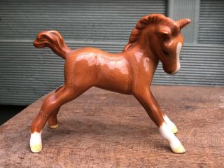 Rare Vintage Beswick Horse - Chestnut Foal A/f