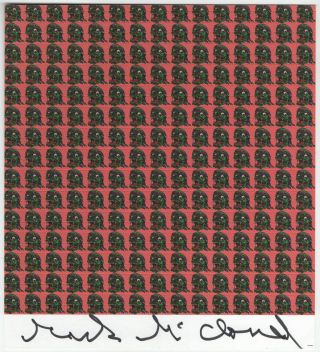 Skully Signed By Mark Mccloud Blotter Art With Tab Rare Dirty Dozen