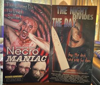 Video Outlaw Vhs Necro Maniac,  The Night Divides The Day Sov Horror.  Rare Htf