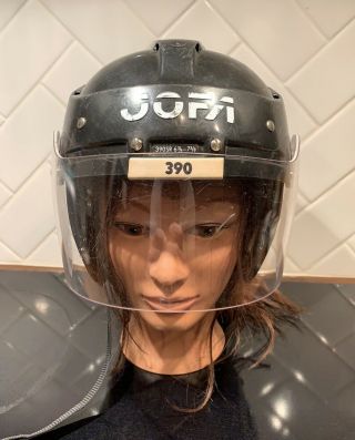 Vintage Jofa 390 Hockey Helmet With Jofa Visor - Rare - Sr 6 3/4 - 7 3/8