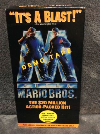 Mario Bros.  (vhs,  1993) Demo Tape Edition Nintendo Rare Htf