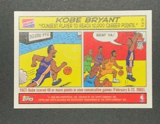 Kobe Bryant 03/04 Topps Bazooka Comic Insert 8 Of 24 Nba Lakers A30 Rare