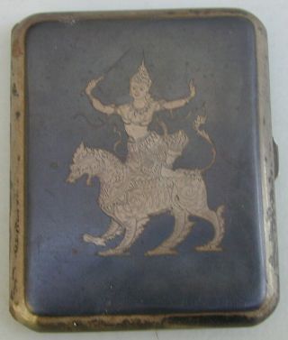Antique Engraved Sterling Silver Cigarette Case 134 Grams Art Deco Very Rare