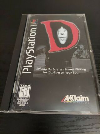 D (sony Playstation 1) Cib Complete W Reg Card Longbox Rare Ps1 Survival Horror