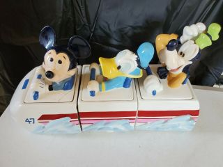 Very Rare,  Hard To Find Vintage Mickey,  Donald And Goofy Matterhorn Cookie Jars 2
