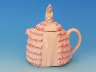 Rare Pink Sadler Ye Daintee Ladyee Crinoline Lady Teapot Hand Painted