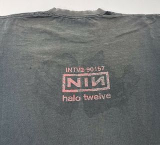 Rare Vintage Nine Inch Nails Nin T - Shirt Closure Halo Twelve Xl Red Logo Faded