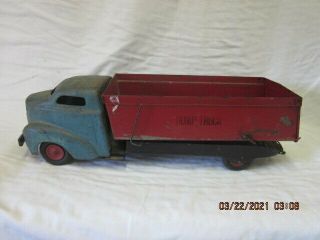 Vintage Wyandotte Shark Nose Blue & Red (rare) 21 " Pressed Steel Dump Truck
