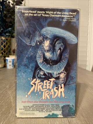 Street Trash (1987) - Rare Horror Vhs.  Lightning Video Sov Gore Comedy