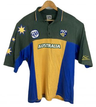 Vintage Rare Australia Cricket Jersey Odi Isc Tag Acb Size Xl
