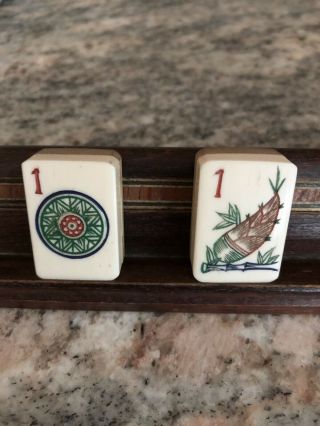 Four Rare Vintage 1920’s Ullman Wood Inlaid Mah Jongg Racks Mahjong