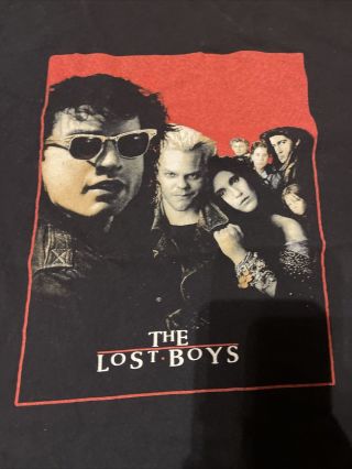 THE LOST BOYS Vampire Horror Movie Black Anvil T - Shirt Size CL VINTAGE RARE 2