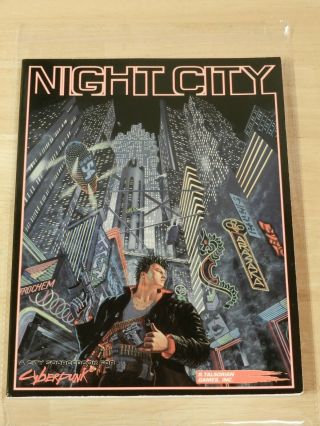 Night City Sourcebook Cyberpunk 2020 2077 Talsorian W/ Map Cp3501 Rare