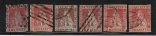 1851 Italy Tuscany 1cr Stamps Lot Rare Color $2360.  00,  Cardillo Signed