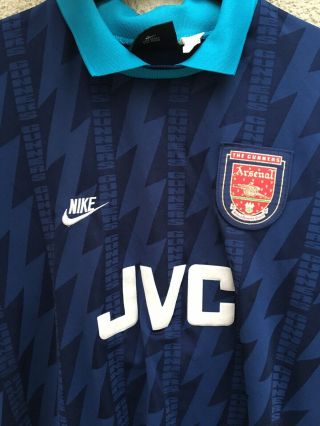 1994/95 Arsenal Away Jvc Football Shirt Size Xl Vintage Rare Nike