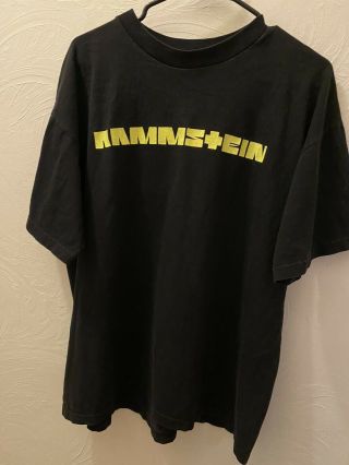 Rare Vintage 1998 Rammstein Band Shirt Blue Grape Size Xl