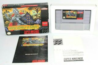 Ghouls N Ghosts Snes Complete Cib Authentic Rare