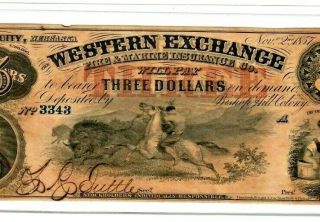 $3 " Indians Hunt Buffalo " 1800 