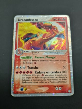 Carte Pokemon Dracaufeu Ex Rouge Feu Vert Feuille 105/112 Fr Rare Pca Psa Rfvf
