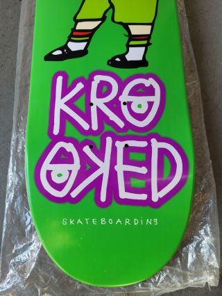 1st RUN 2002 Krooked Mark Gonzales Art Rare Skateboard Deck 2