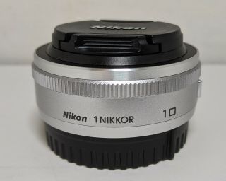 Nikon 1 10mm F/2.  8 Nikkor Cx As Lens - Rare Silver (the Only One On Ebay)