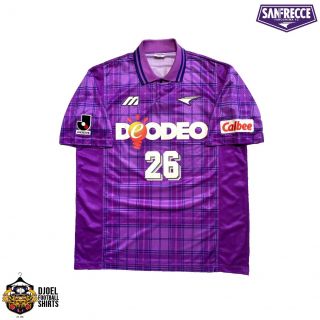 Mens Mizuno Sanfrecce Hiroshima 1997 Home 26 J.  League Rare Camiseta Maillot Kit