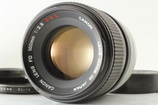 [rare " O " Exc,  5] Canon Fd 100mm F2.  8 S.  S.  C.  Ssc Mf Lens W/ Ext.  Ring M10 Japan