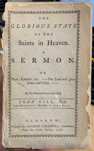 Glasgow 1776.  John Gill 