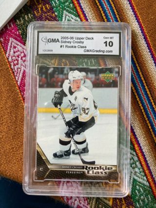 2005 Sidney Crosby Rookie Class Rookie Card 1 Rare,  Gma 10 Gem