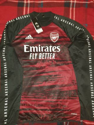Rare Arsenal Adidas 2020/21 Pre Match Warm Up Top Training L/s Uk Medium Bnwt