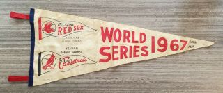 Vintage Official 1967 World Series Boston Red Sox Felt Pennant Fenway Park Rare