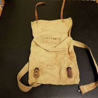 RARE Marshal Wells Marswells Boy Scout Back Pack 1900 ' s Leather Canvas Camping 2