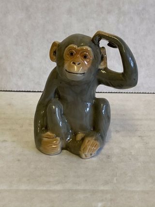 Rare Hutschenreuther Porcelain “chimpanzee” German Bavarian Monkey Figurine