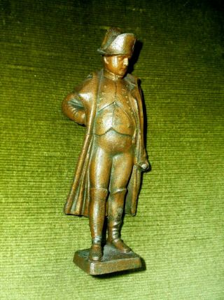 Rare Antique 19th Century Bronzed Spelter Metal Figure Of Napoleon Bonaparte