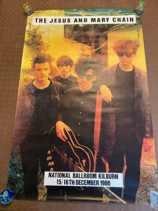 The Jesus And Mary Chain 1986 Gig Poster - Vgc - Rare
