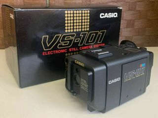 Extremely Rare Casio Vs - 101 Mos Electronic Still Camera Boxed - From 1988